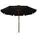 Ombrellone da Esterni con Palo in Legno 330 cm Nero - Foto miniatura 3