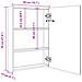Armadietto Bagno con Specchio e LED Bianco Lucido 50x13x70 cm - Foto miniatura 7