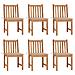 Sedie da Giardino 6 pz con Cuscini in Legno Massello di Teak - Foto miniatura 1