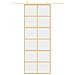 Porta Scorrevole Dorata 76x205 Vetro Trasparente Esg Alluminio - Foto miniatura 3
