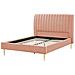 Letto Velluto Marville 140 X 200 Cm Rosa Pesca - Foto miniatura 4