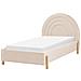 Letto Singolo Velluto Beige 90 X 200 Cm Anet - Foto miniatura 6