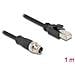 Cavo M12 codificato X a 8 pin maschio per RJ45 maschio PVC 1 m - Foto miniatura 3