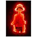 Lampada A Neon Da Muro Monkey D. Rufy One Piece 40 Cm, Multicolore - Foto miniatura 2