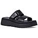 Black Casual Open Slippers Ciabatte Pelle Scarpe Donna Nero Eu 36, 1-27294-28 007 - Foto miniatura 2