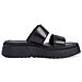 Black Casual Open Slippers Ciabatte Pelle Scarpe Donna Nero Eu 36, 1-27294-28 007 - Foto miniatura 3