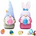 Set Di 2 Gnomi Pasquali In Peluche - Decorazione Festiva Unica Per La Tua Casa! - Foto miniatura 1