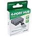 Hub USB 2.0 a 4 porte, da USB-A maschio a 4x USB-A femmina, cavo 4cm - Foto miniatura 2