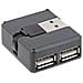 Hub USB 2.0 a 4 porte, da USB-A maschio a 4x USB-A femmina, cavo 4cm - Foto miniatura 4