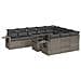 Set Divani Da Giardino 11 Pz Con Cuscini In Polyrattan Grigio - Foto miniatura 2