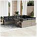 Set Divani Da Giardino 11 Pz Con Cuscini In Polyrattan Grigio - Foto miniatura 1