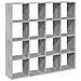 Libreria Grigio Cemento 137,5x29x137,5 Cm In Legno Multistrato - Foto miniatura 2