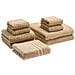Set Di 9 Asciugamani Atai Cotone Beige Sabbia - Foto miniatura 2