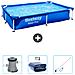 Piscina Fuori Terra - Rettangolo - 221x150x43 Cm - Blu - Include Accessori Coordinati Cb42 - Foto miniatura 1