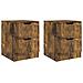 Lusso Casadino -  Comodini 2 Pz Rovere Fumo 40x40x50 Cm In Legno Multistrato - Foto miniatura 1