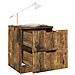 Lusso Casadino -  Comodini 2 Pz Rovere Fumo 40x40x50 Cm In Legno Multistrato - Foto miniatura 5