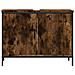 Mobile Lavabo Bagno Rovere Fumo 80x30x60 Cm Legno Multistrato - Foto miniatura 4