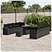 Set di Divani da Giardino  11 Pezzi con Cuscini Nero Rattan Sintetico Acacia, Set di Mobili da Giardino  3 Pezzi con Cuscini Nero Rattan Sintetico Acacia - Foto miniatura 3
