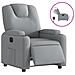 Poltrona Elettrica Reclinabile Grigio Chiaro in Tessuto - Foto miniatura 1