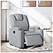 Poltrona Elettrica Reclinabile Grigio Chiaro in Tessuto - Foto miniatura 2