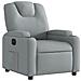 Poltrona Elettrica Reclinabile Grigio Chiaro in Tessuto - Foto miniatura 4