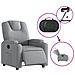 Poltrona Elettrica Reclinabile Grigio Chiaro in Tessuto - Foto miniatura 6