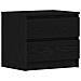 Comodino nero in legno ingegnerizzato vitaXL 50x40x43,5 cm - Foto miniatura 1