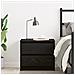 Comodino nero in legno ingegnerizzato vitaXL 50x40x43,5 cm - Foto miniatura 4