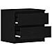 Comodino nero in legno ingegnerizzato vitaXL 50x40x43,5 cm - Foto miniatura 5