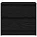 Comodino nero in legno ingegnerizzato vitaXL 50x40x43,5 cm - Foto miniatura 6