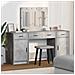 Tavolo da Trucco 3 pcs Grigio 40 x 41 x 75 cm Legno multistrato - Foto miniatura 2