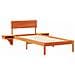 Rete letto con comodini Cera marrone Legno di pino massello - Foto miniatura 1