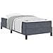 Letto box spring con materasso Grigio scuro 100 x 200 cm - Foto miniatura 3