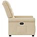 Poltrona Reclinabile in Tessuto Crema - Foto miniatura 4