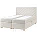 Divano Letto Con Contenitore Tessuto Esquire 160 X 200 Cm Bianco Sporco - Foto miniatura 3