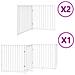 Cancello Cani Porta Pieghevole Bianco 12 Pannelli 640 cm Pioppo - Foto miniatura 1