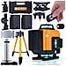 Livella Laser Orange Tiger Rot16l - 16 Linee, Autolivellante, Ip54 | Statore 43-120cm, Custodia Inclusa | Precisione Professionale - Foto miniatura 1