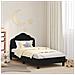 Struttura letto bambini con testata Nero 80 x 160 cm Velluto - Foto miniatura 2