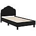 Struttura letto bambini con testata Nero 80 x 160 cm Velluto - Foto miniatura 4