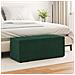 Pouf Verde Scuro Velluto e Legno Ingegnerizzato - Foto miniatura 2