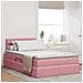 Letto con contenitore e LED con led Rosa 120 x 200 cm Velluto - Foto miniatura 2
