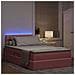 Letto con contenitore e LED con led Rosa 120 x 200 cm Velluto - Foto miniatura 5