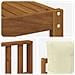 Set di divani da esterno con cuscino 6 pcs Naturale e Crema - Foto miniatura 6