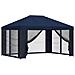 Gazebo da giardino con pareti laterali 4 × 3 m Blu - Foto miniatura 1