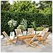 Sedie da Giardino Pieghevoli 6pz Beige Legno Massello di Acacia - Foto miniatura 2