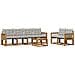 Set di divani da esterno 7 pcs Naturale e Grigio Chiaro - Foto miniatura 1