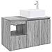Set di mobili per il bagno 2 pz Sonoma grigio - Foto miniatura 1