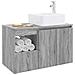 Set di mobili per il bagno 2 pz Sonoma grigio - Foto miniatura 5