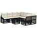 Set Divano da Giardino 9 pz Nero polyrattan - Foto miniatura 1