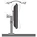ICA-LCD 500BK - Supporto da scrivania per Monitor 13-30'' braccio corto inclinabile - Foto miniatura 4